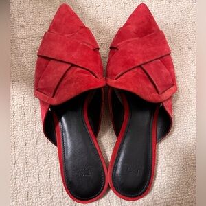Marc Fisher LTD red flat mules